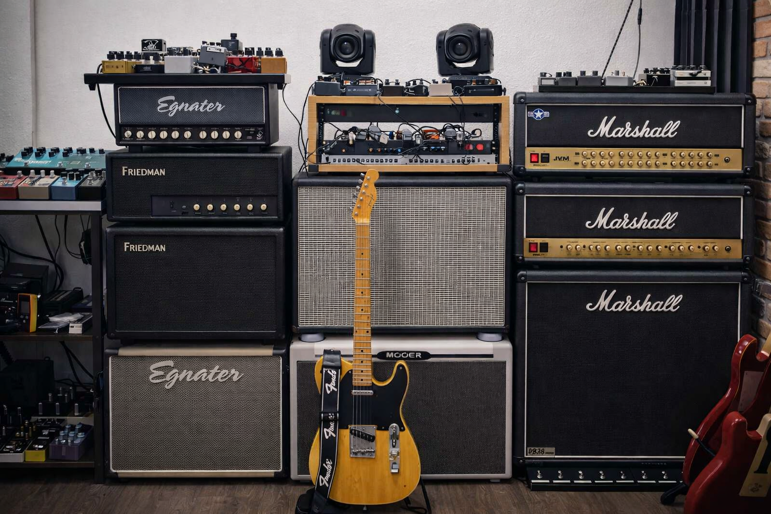 KI Gitarrenwand