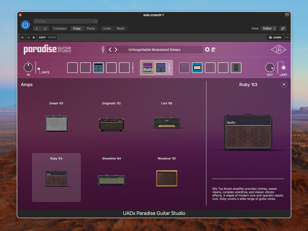 Universal Audio Paradise Guitar Studio amps credit press@1400x1050